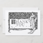 Art Nouveau  Roos Struik Border Bedankkaart (Voorkant)