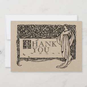 Art Nouveau  Roos Struik Border Bedankkaart