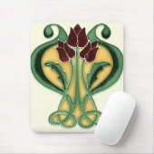 Art Nouveau Roos Tile Muismat (Met muis)