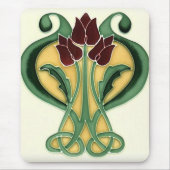 Art Nouveau Roos Tile Muismat (Voorkant)