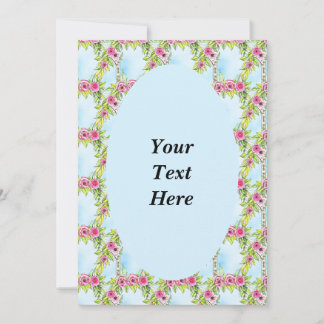 Art Nouveau Roos Weave Pattern Invitation Kaart