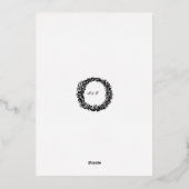  Art Nouveau Roos Wedding Folie Uitnodiging (Achterkant)