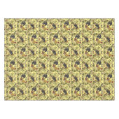  Art Nouveau Rooster & Hen Chickens Patroon Tafelkleed (Voorkant (Horizontaal))