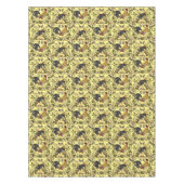  Art Nouveau Rooster & Hen Chickens Patroon Tafelkleed (Voorkant)