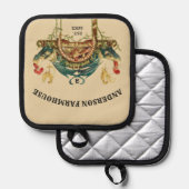 Art Nouveau Rooster & Kippen Boerderij Home Pannenlap (Voorkant / Achterkant)