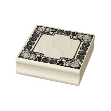 Art Nouveau Rose Border Rubber Stamp