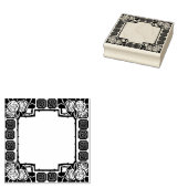 Art Nouveau Rose Border Rubber Stamp Rubberstempel (Gestempeld)