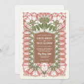 Art Nouveau Royal Lily Wedding Kaart (Voorkant / Achterkant)