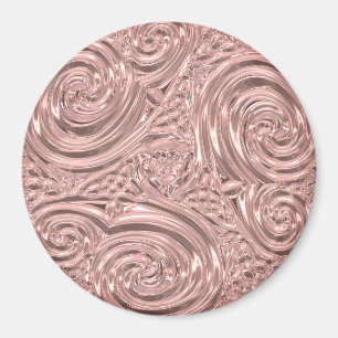 Art nouveau roze elegant abstract Victoriaans Magneet