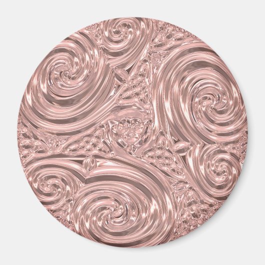 Art nouveau roze elegant abstract Victoriaans Magneet (Voorkant)