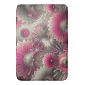 Art Nouveau Roze en Zilveren Fans Badmat (Voorkant Verticaal)