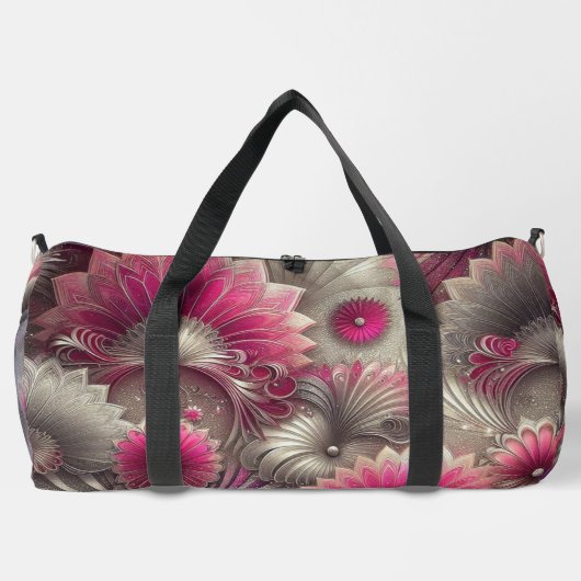 Art Nouveau Roze en Zilveren Fans Plunjezak (Achterkant)