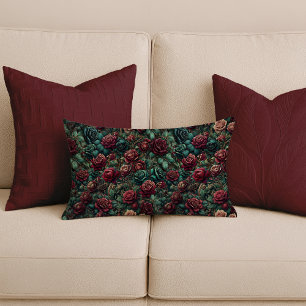 Art Nouveau Roze Goud Teal Lenden Kussen