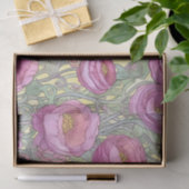 Art nouveau roze ranuculus tissuepapier (Geschenk)