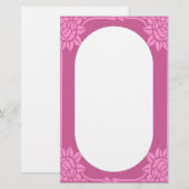 Art Nouveau Roze Roses Briefpapier (Voorkant / Achterkant)