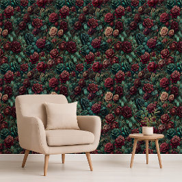 Art Nouveau Roze Turquoise Goud Maximalistische Be Behang