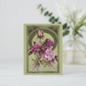 Art Nouveau-Rozen Briefkaart (Staand voorkant)