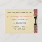 Art Nouveau Rozen Chubby Card Visitekaartje (Achterkant)