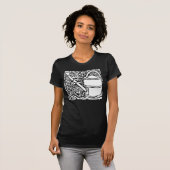 Art Nouveau Rozen en Watering Can T-shirt (Voorkant volledig)