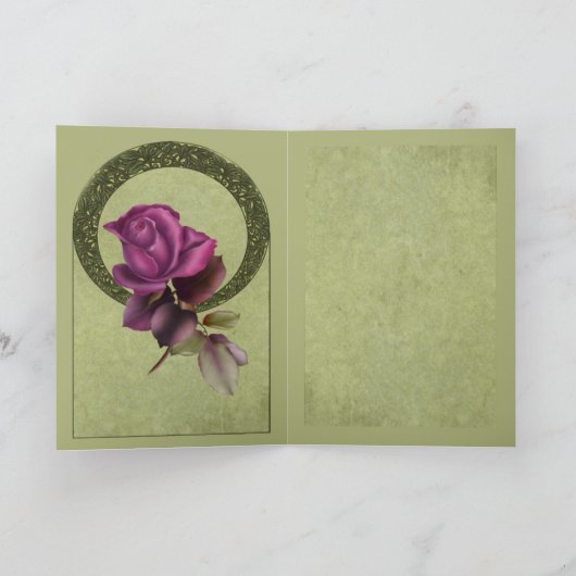 Art Nouveau-Rozen Kaart (Binnen)