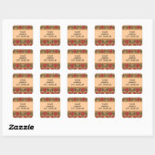 Art Nouveau Rozen Ontwerp Vierkante Sticker (Vel)