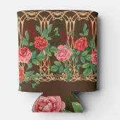 Art Nouveau Rozen: rieten imitatie Blikjeskoeler (Achterkant)