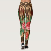 Art Nouveau Rozen: rieten imitatie Leggings (Achterkant)
