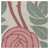 Art Nouveau-Rozen Stof (Close Up)