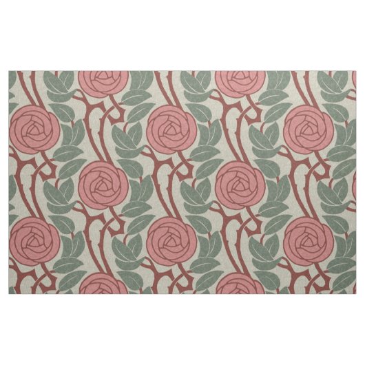 Art Nouveau-Rozen Stof (Fat Quarter)
