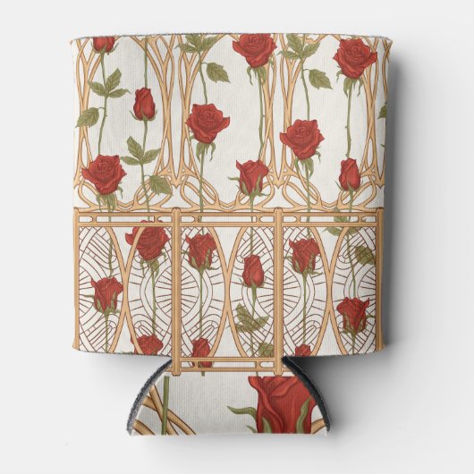 Art Nouveau Rozen: Warm  Blikjeskoeler (Voorkant)