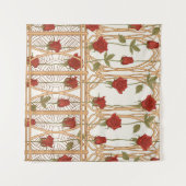 Art Nouveau Rozen: Warm  Wandkleed (Voorkant (horizontaal))