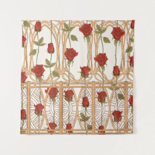 Art Nouveau Rozen: Warm Wandkleed