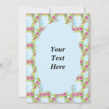 Art Nouveau Rozen Weefpatroon Uitnodiging
