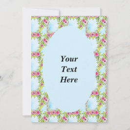 Art Nouveau Rozen Weefpatroon Uitnodiging