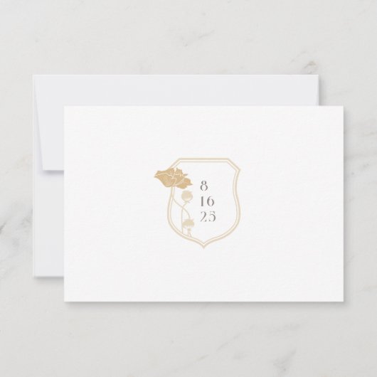 Art Nouveau RSVP Behuizing Kaart (Achterkant)