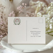 Art Nouveau RSVP en Adres Kaarten Bloemen Motieven