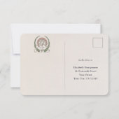 Art Nouveau RSVP en Adres Kaarten Bloemen Motieven (Achterkant)