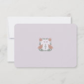  Art Nouveau RSVP-kaart Lavendel Plum Kaart (Achterkant)