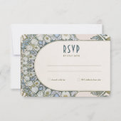 Art Nouveau RSVP-kaart met  bloemenontwerp Kaart (Voorkant)