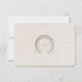 Art Nouveau RSVP-kaart voor bruiloft uitnodiging (Achterkant)