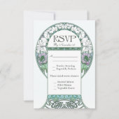 Art Nouveau  RSVP Weddenschappen Kaarten (Voorkant)