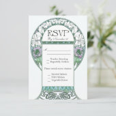 Art Nouveau  RSVP Weddenschappen Kaarten (Staand voorkant)