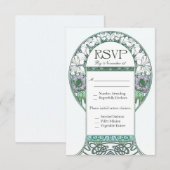 Art Nouveau  RSVP Weddenschappen Kaarten (Voorkant / Achterkant)