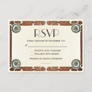  Art Nouveau RSVP Wedding Invitations I Kaartje