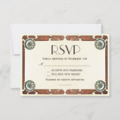 Art Nouveau RSVP Wedding Invitations I Kaartje (Voorkant)