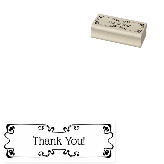 Art Nouveau Rubberstempel (Gestempeld)