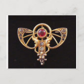 Art Nouveau Ruby Paste Pin 2 Briefkaart (Voorkant)