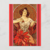 Art Nouveau ~ "Ruby - The Precious Stones" Briefkaart (Voorkant)
