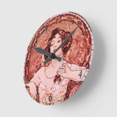  Art Nouveau Ruby van Alphonse Mucha Ronde Klok (Hoek)