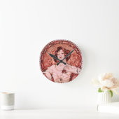  Art Nouveau Ruby van Alphonse Mucha Ronde Klok (Huis)